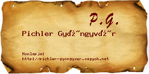 Pichler Gyöngyvér névjegykártya